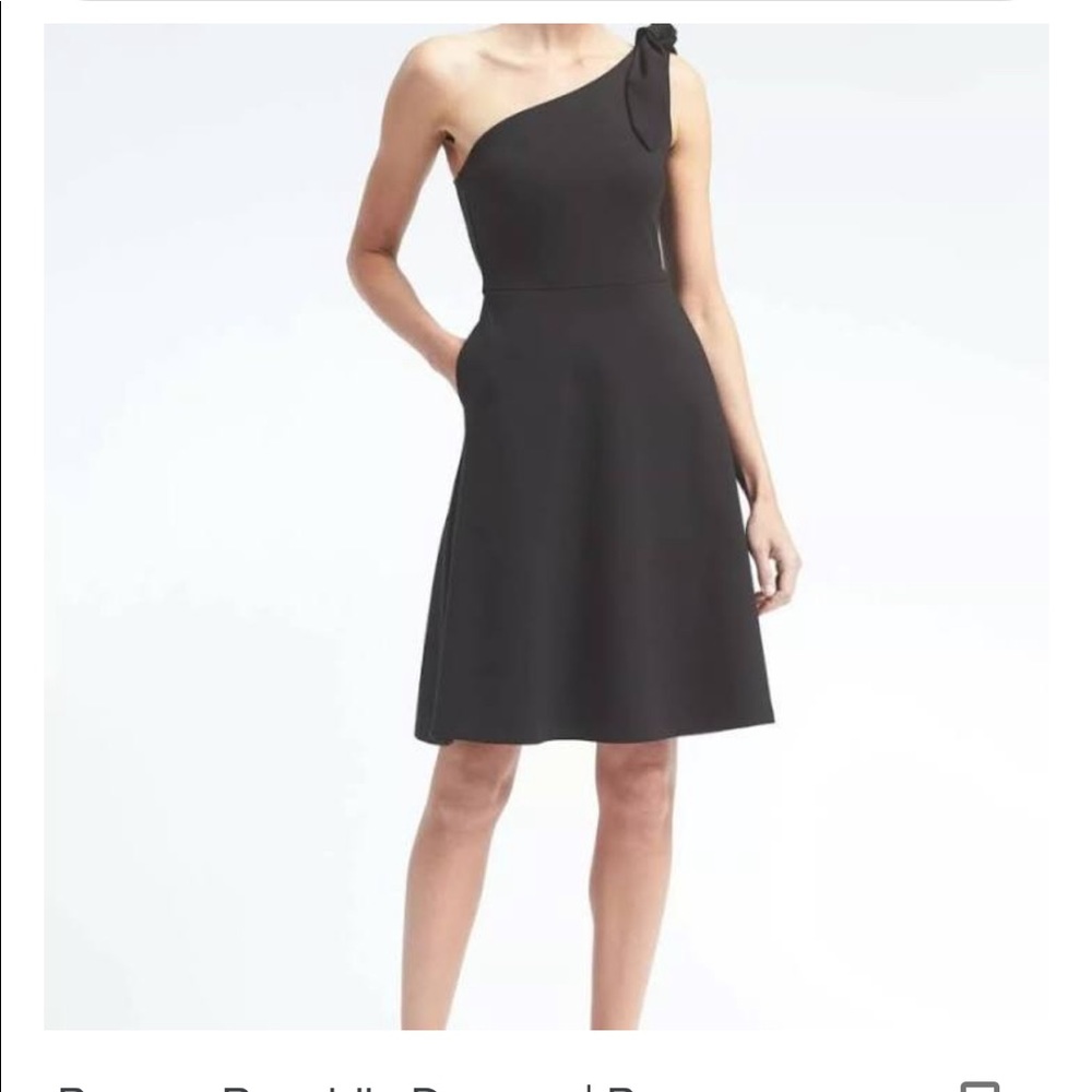 Banana Republic One Sleeve Fit & Flare Dress